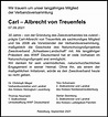 Traueranzeigen von Carl-Albrecht von Treuenfels | trauer-anzeigen.de