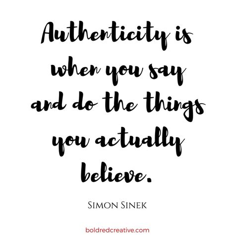 Authenticity Quote By Simon Sinek Bold Red Creative