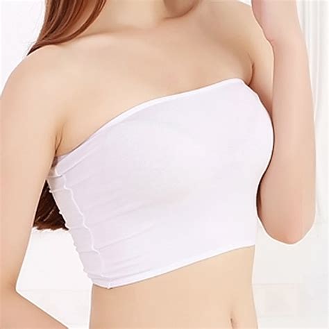 200pcslot 2017 Woman Sexy Strapless Bra Spandex Seamless Bra Strapless Bust Out Wrap Chest Free