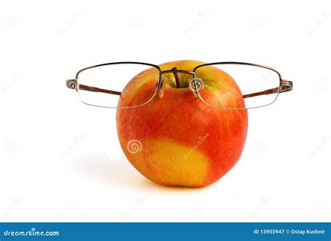 Apple In Glasses Stock Image Image Of Doctor Lose Copy 13903947