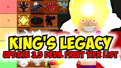 New The Best Kings Legacy Devil Fruit Tier List Update 35 May