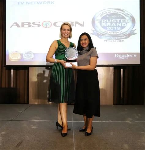 Abs Cbn Wins Platinum Award At The Readers Digest ‘trusted Brands