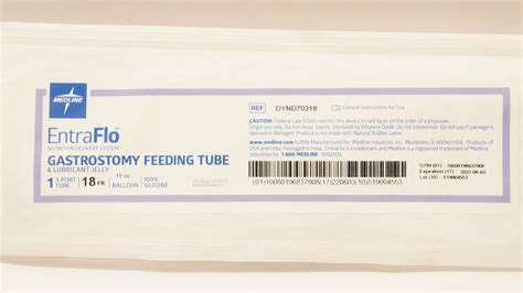 Medline Dynd70318 Entraflo Gastrostomy Feeding 3 Port Tube 18fr 15cc B