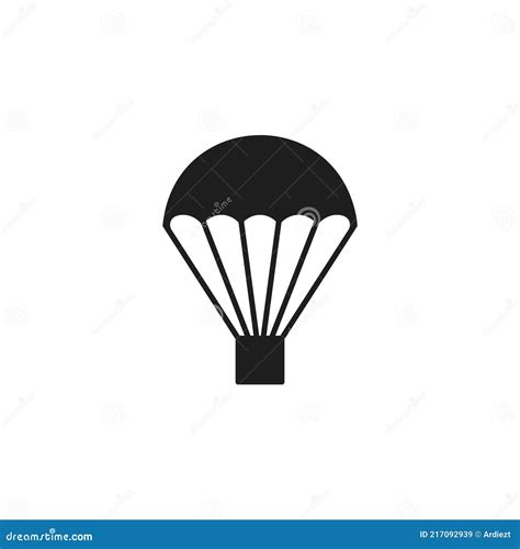 Parachute Icon Flat Vector Illustration Stock Vector Illustration Of