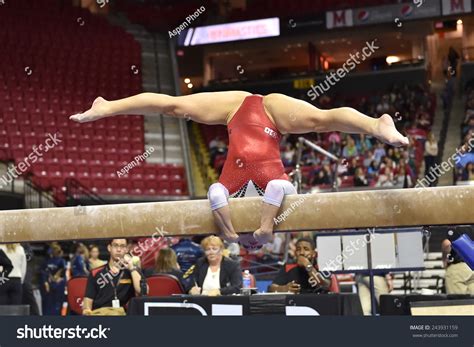 College Park Md January 9 A Maryland Gymnast Competes On The
