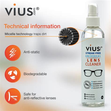 vius premium lens cleaner for eyeglasses cameras and other lenses 8oz 2 pack ebay