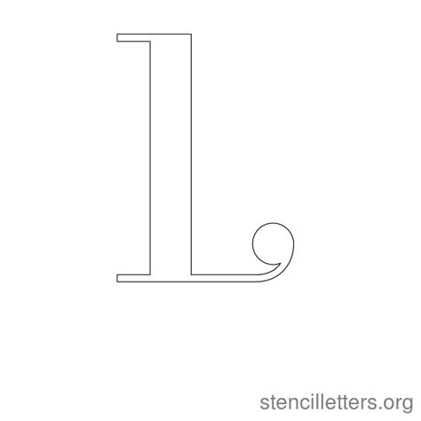 Fancy Letter L Stencil
