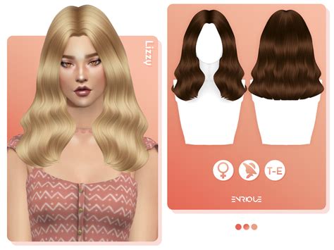 Enriques4 Lizzy Hairstyle New Mesh 18 Swatches — Enrique
