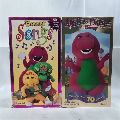 Lot Of 10 Barney Vhs Tapes Sing Musical Songs Dance Concert Etsy