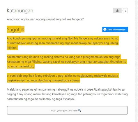 A Isa Isahin Ang Kondisyon Ng Lipunan Noong Isinulat Ni Rizal Ang Noli