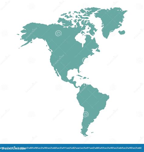 Ögonblicksbild Av Världskartan I Nordamerika Och Sydamerika Isolerad På