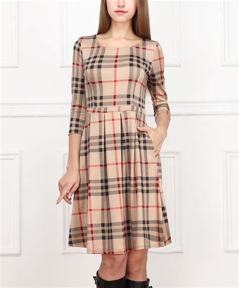 Love This Beige And Black Plaid Pleated Dress By On Zulily Zulilyfinds