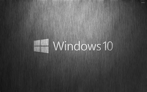 Windows 10 Transparent Logo On A Metallic Mesh Wallpaper