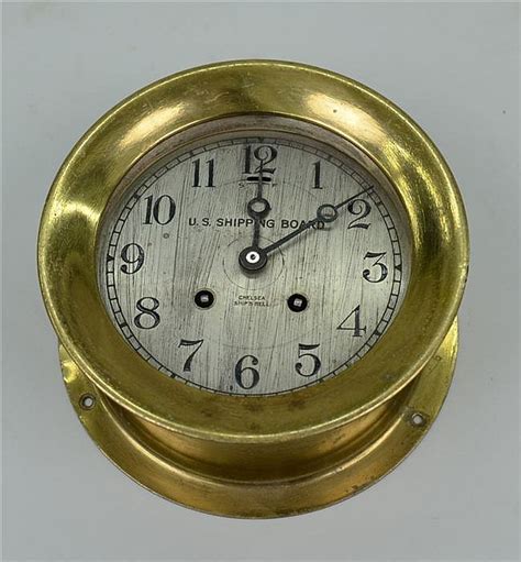 Lot Brass Chelsea Ships Bell Clock