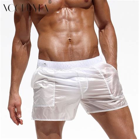 Buy Voobuyla New Men S Swimming Trunks Pocket Swimwear Men Sexy See Through
