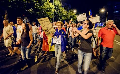 Brasov Romania Romanians From Abroad Protest Against The Government