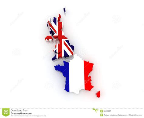 Map Of Britain And France Stock Illustration Illustration Of Europe