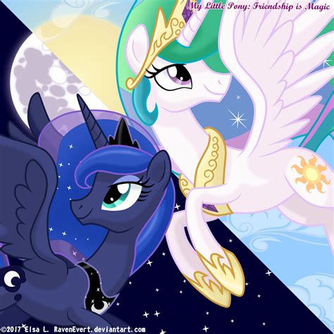 Celestia And Luna By Ravenevert On Deviantart