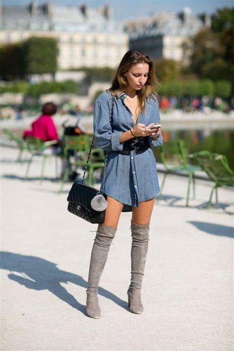 8 Amazing Ways To Wear Shirtdress With High Boots Belletag