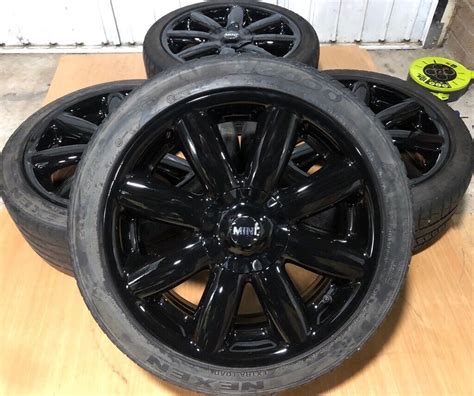 Mini Cooper S Alloy Wheels And Tyres R56 R57 R53 Alloys Crown Gloss Black In Comiston Edinburgh