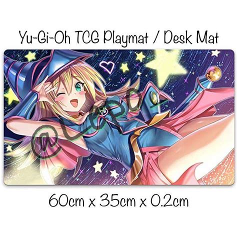 Dark Magician Girl Tcg Ocg Playmat Yugioh Card Game Desk Mat Pad With Or Without Ygo Card Grid