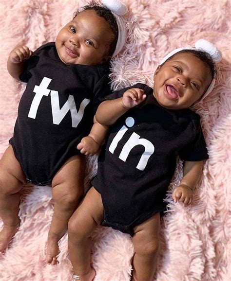 Pin By Khi B On L♡ve Multiplied Twin Baby Girls Cute Black Babies