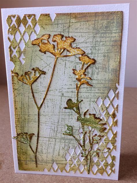 A Close Up Of A Card With Flowers On It