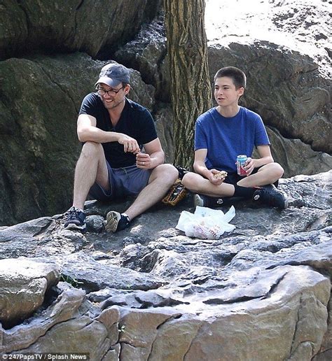 Christian Slater Shows Off His Teenaged Son During Nyc Picnic Christian Slater Christian