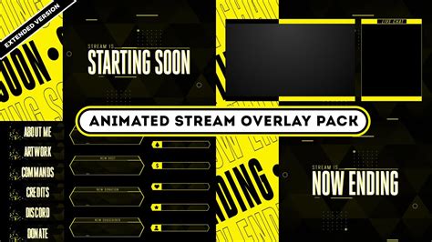 Animated Stream Overlay Pack Animated Obsstreamlabs Overlay 🔥🔥🔥