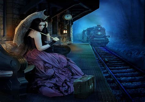 Midnight Train To Anywhere Midnight Train Woman Purple Dress Hd Wallpaper Peakpx