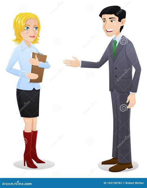 Business People Talking Stock Vector Illustration Of Attractive