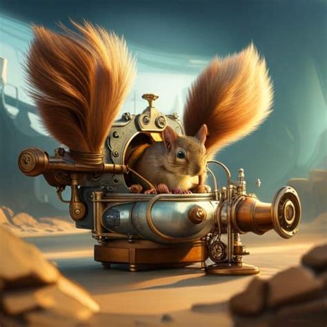 Steampunk Squirrels In And Around Epic Curio Cabinet Masterpiece 8k