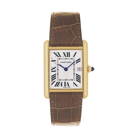 louis cartier tank watch in yellow gold cartier the jewellery editor