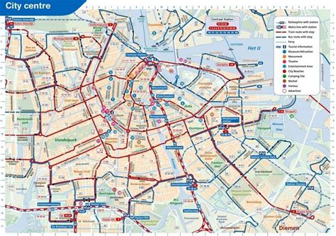Amsterdam Hop On Hop Off Bus Combo Deals Bus Tour Route Map Pdf 2020