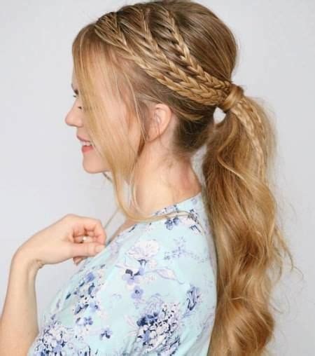 Triple Braid Style French Braid Ponytails Lazy Girl Hairstyles Braided