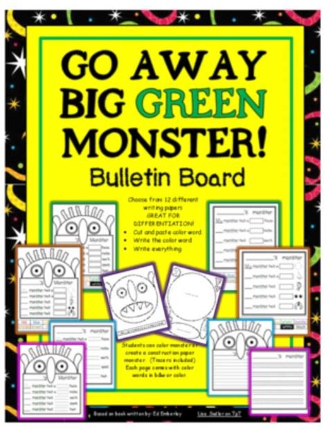 Green Monster Bulletin Board Writing Activity And Template From