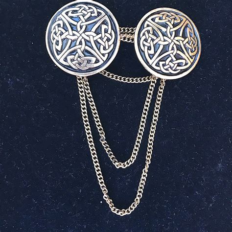 Celtic Cloak Clasp Silver Endless Chain Fibula Penannular Etsy Australia