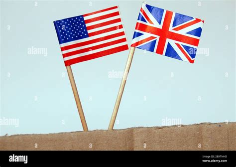 British And American Flags Stock Photo Alamy