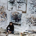 Joan Mitchell in her studio, 1956. | Art painting, Joan mitchell ...