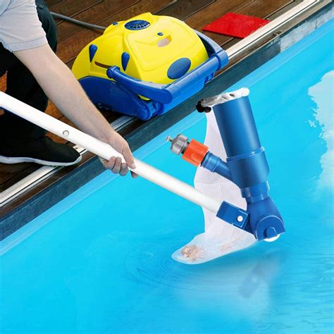 Portable Pool Vacuum Jet Underwater Cleaner With Mesh Bag 5 Section