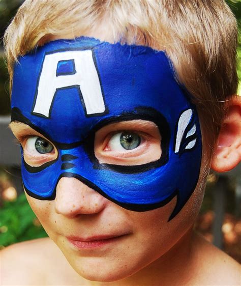 How To Face Paint Captain America Superhero Face Painting Face