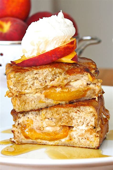 Stuffed Peach Bread French Toast Pictures Photos And Images For
