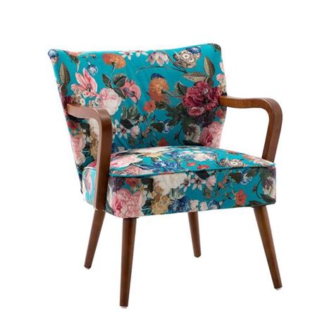 Jayden Creation Tithys Peacock Armchair With Floral Patterns Chs0497 Peacock The Home Depot