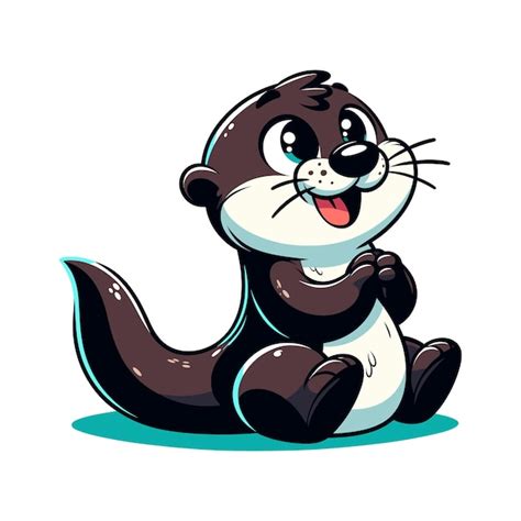 Premium Vector Cartoon Otter Vector Illustration