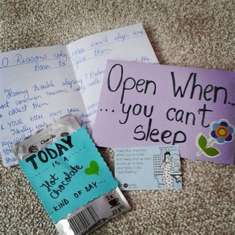 Open When Letters Open When You Cant Sleep Diy Ts For