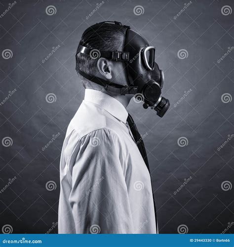 Man In A Gas Mask Stock Photo Image 29443330