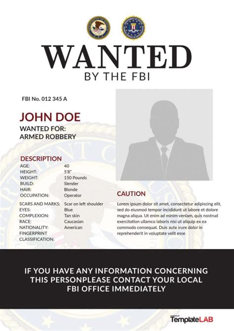 Sinatra also appeared in fbi files in connection with his contacts with racketeering investigation subjects and his early involvement with the communist party in hollywood. Fbi Wanted Poster Generator - FREE DOWNLOAD - Aashe