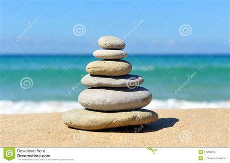 Pyramid Of Stones Zen Stock Photo Image Of Balance 51399814
