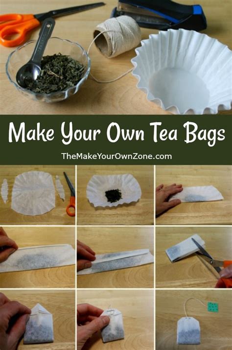 How To Make Your Own Tea Bags Easy Tutorial Using Coffee Filters And