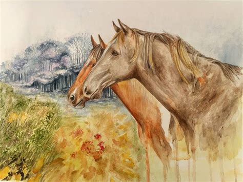 Two Wild Horses Painting By Caroline Towning Saatchi Art